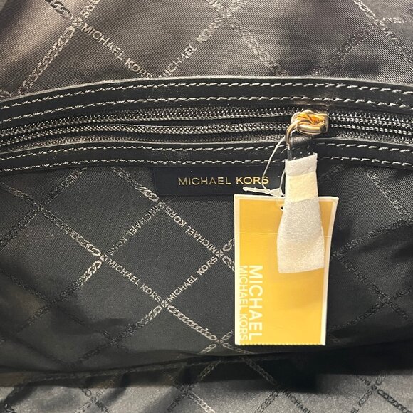 Michael Kors Sienna Large Pebbled Leather Shoulder Bag Black Convertible Strap - Picture 9 of 14